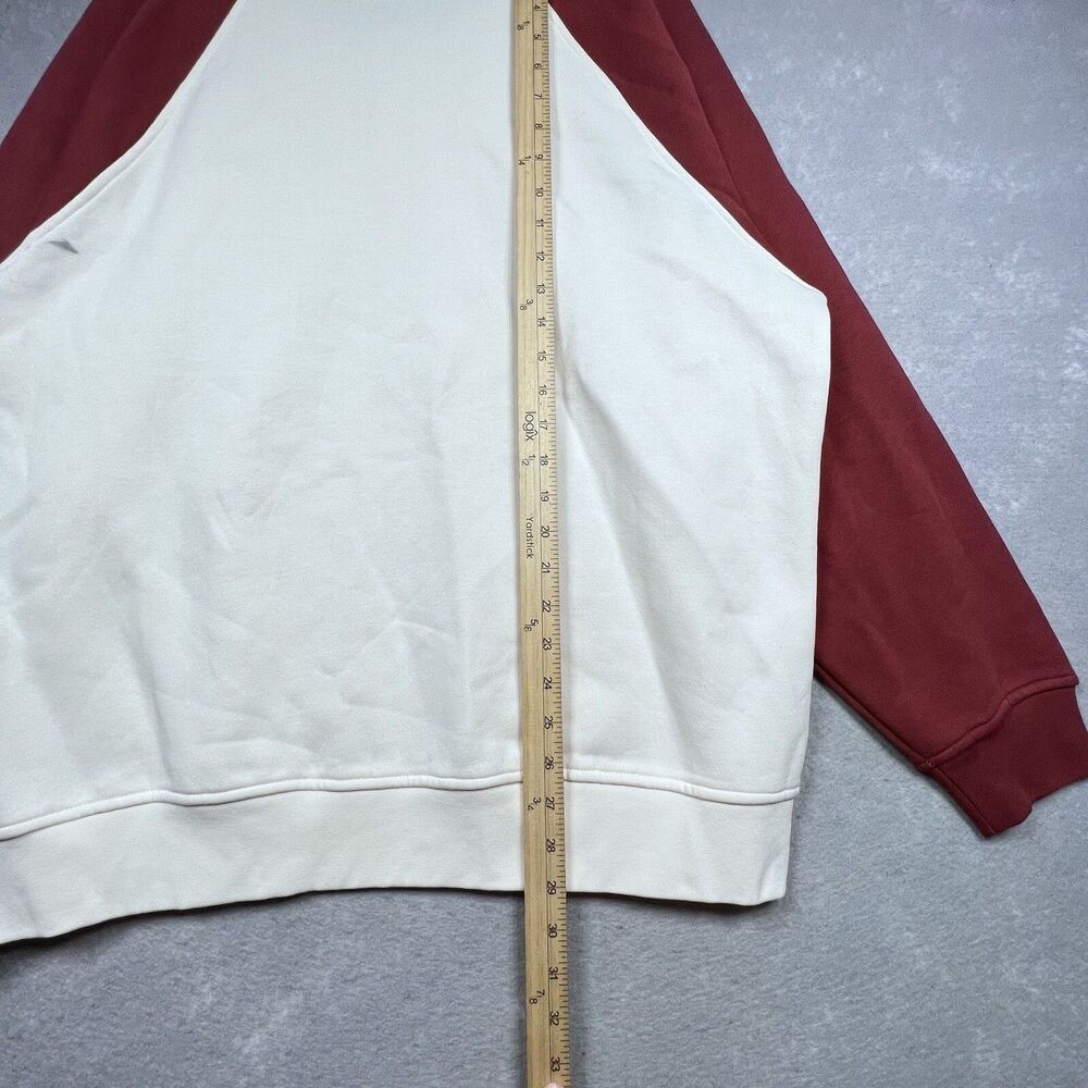 Levis Sweater Mens Large Red White Blue Color block Crew Neck Sweatshirt Relaxed - Picture 7 of 13